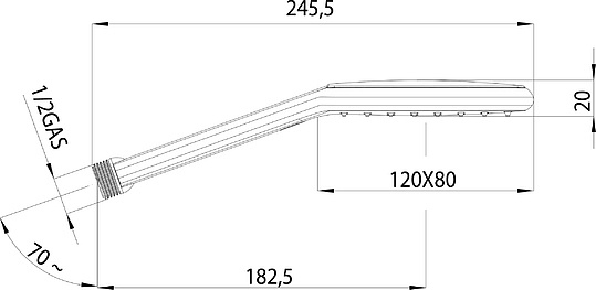 Bossini Agua Fit Air Ручной душ, 1 вид струи, цвет: chrome B00174.030