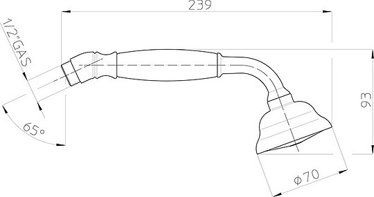 Bossini Charleston Ручной душ, 1 вид струи, цвет: antique brass, bronze B00580.022