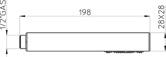 Bossini Cube Ручной душ, 1 вид струи, цвет: chrome B00255.030