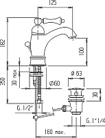 Смеситель Cezares Margot LSM1 A 01 M для раковины MARGOT-LSM1-A-01-M