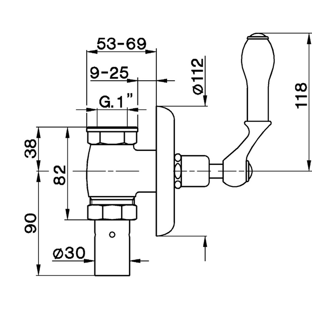 Cisal Arcana Запорный вентиль для туалета, цвет: 24K Gold AR00271124