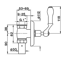 Cisal Arcana Запорный вентиль для туалета, цвет: 24K Gold AR00271124
