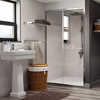 Wasserkraft Main Душевая дверь 110х200h, профиль хром глянцевый, стекло прозрачное 41S13