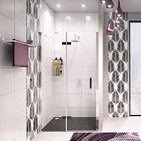 Wasserkraft Aller Стекло двери 120х200h, профиль, стекло прозрачное 10H05-SPL