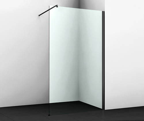 Wasserkraft Abens Душевая дверь 90х200h, профиль черный, стекло прозрачное 20W39
