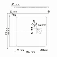 Wasserkraft Rhin Душевой поддон 90х90х4h 44T03