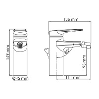 Wasserkraft Aisch Смеситель для биде однорычажный, цвет: матовое золото 5506