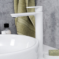 Wasserkraft Mindel Смеситель для умывальника однорычажный, цвет: белый матовый 8503H