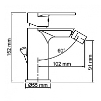 Wasserkraft Mindel Смеситель для биде, цвет: белый матовый 8506