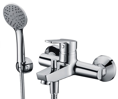 Wasserkraft Rhin Смеситель для ванны с коротким изливом однорычажный, цвет: хром 4401