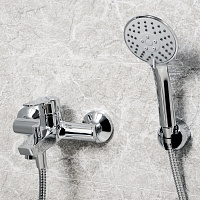 Wasserkraft Rhin Смеситель для ванны с коротким изливом однорычажный, цвет: хром 4401