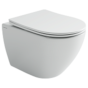 Ceramicanova Mia Унитаз подвесной 36х52 см, безободковый с крышкой микролифт, цвет: белый глянцевый CN1805