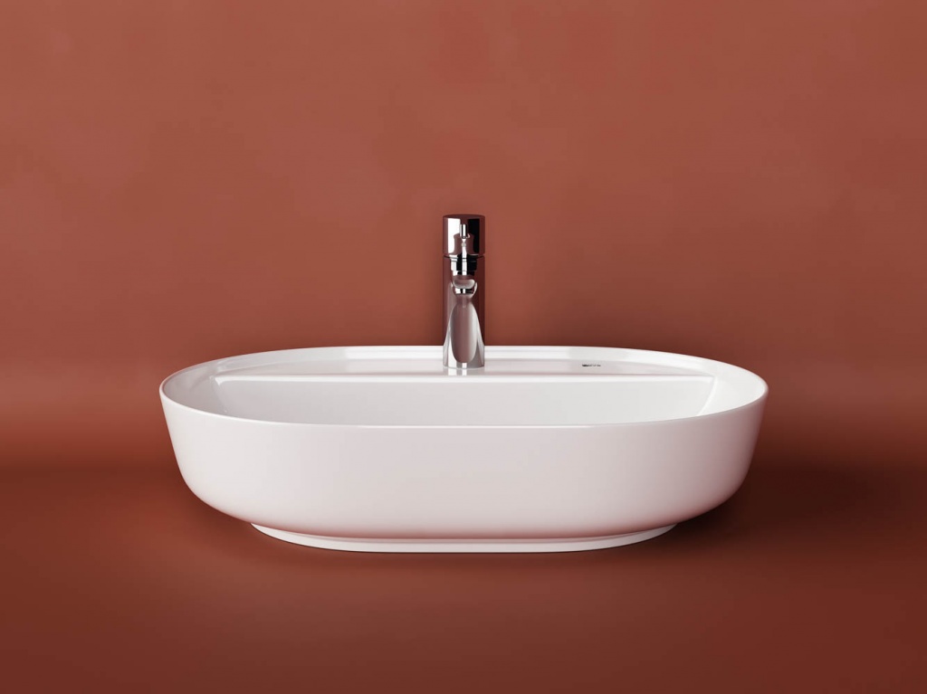 Ceramicanova Modo Раковина чаша 61х45 см, перелив, отверстие под смеситель, цвет: белый глянцевый CN2004