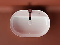 Ceramicanova Modo Раковина чаша 61х45 см, перелив, отверстие под смеситель, цвет: белый глянцевый CN2004