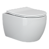 Ceramicanova Play Унитаз подвесной 37х49 см, безободковый с крышкой, цвет: белый глянцевый CN3001