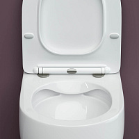 Ceramicanova Play Унитаз подвесной 37х49 см, безободковый с крышкой, цвет: белый глянцевый CN3001