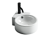 Ceramicanova Element Раковина подвесная угловая 31х41 см, перелив, цвет: белый глянцевый CN5019