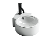 Ceramicanova Element Раковина подвесная угловая 31х41 см, перелив, цвет: белый глянцевый CN5019