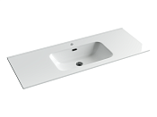 Ceramicanova Element Раковина накладная 121х46,5 см, перелив, цвет: белый глянцевый CN7006