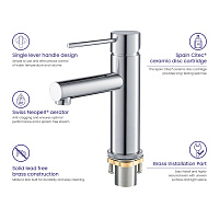 Timo Saona Смеситель для раковины однорычажный, цвет хром 2361/00F