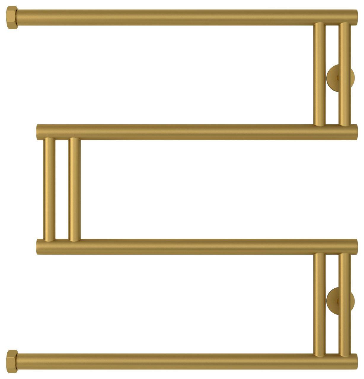 Сунержа High-Tech Полотенцесушитель водяной 60x60h, цвет: матовое золото 032-4050-6060