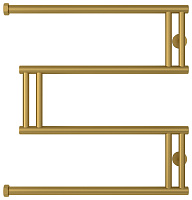 Сунержа High-Tech Полотенцесушитель водяной 60x60h, цвет: матовое золото 032-4050-6060
