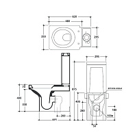 Kerasan Cento Чаша унитаза моноблок, напольная, с креплением, цвет: bianco lucido 352201
