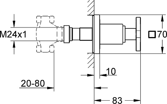 Grohe Allure Запорный вентиль, цвет: хром 19334000