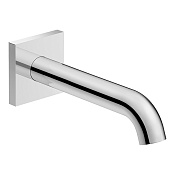 Duravit C.1 Излив для ванны 20,5 cм, накладка-квадрат, цвет хром C15240009010