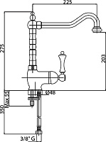 Смеситель Cezares Margot LLM2 02 Bi для кухонной мойки MARGOT-LLM2-02-Bi