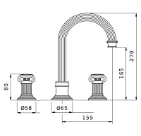 Смеситель Cezares Olimp BLS2 A 01 O для раковины OLIMP-BLS2-A-01-O