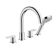 Hansgrohe Vernis Shape Смеситель на борт ванны на 4 отв., с руч. душем, внеш. часть, цвет: хром 71459000