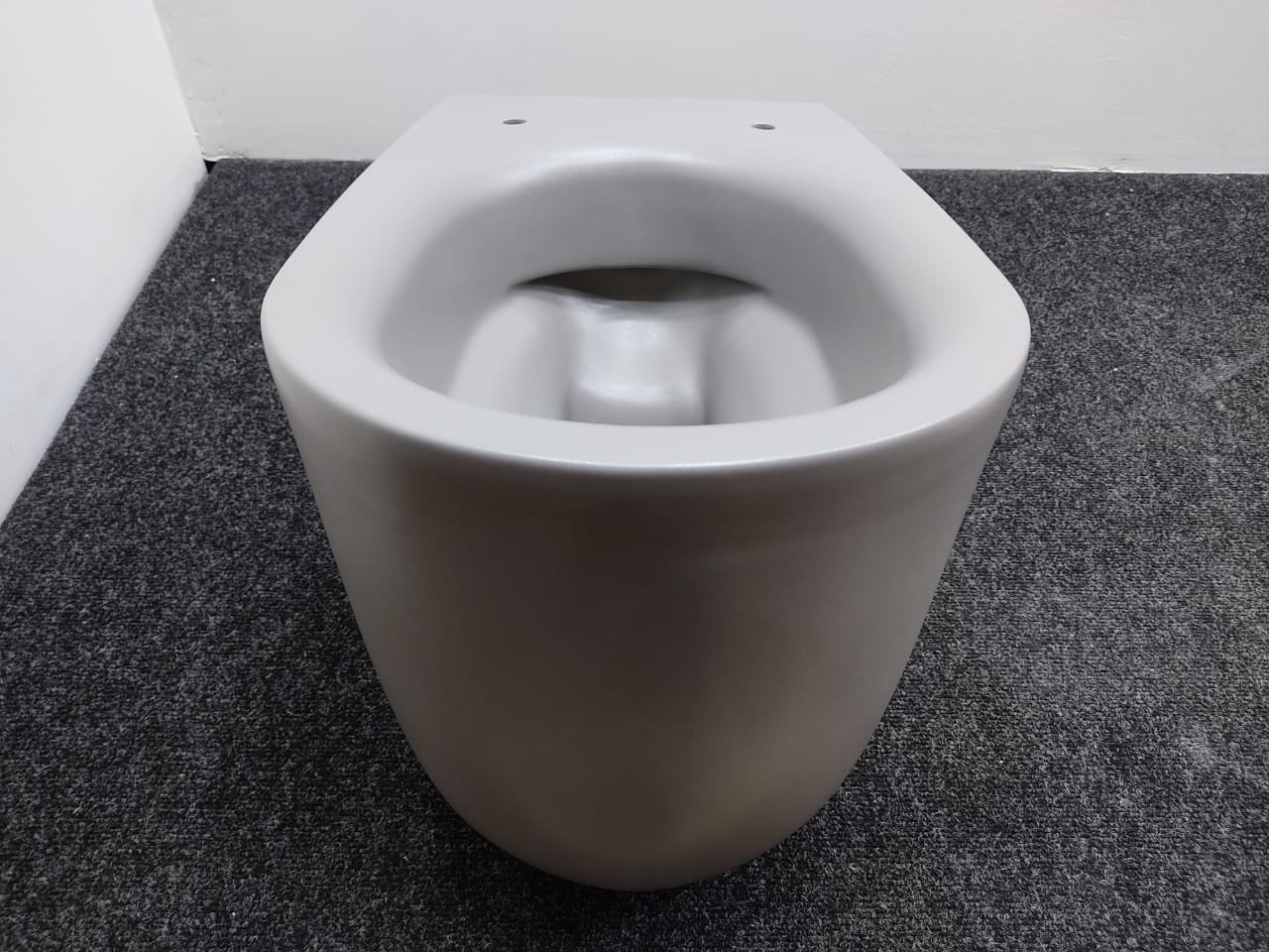 Kerasan Nolita Унитаз приставной 55x35 см безободковый, с креплением, без сиденья, цвет: Grigio matt 531859