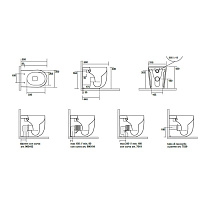 Kerasan Nolita Унитаз приставной 55x35 см безободковый, с креплением, без сиденья, цвет: Grigio matt 531859
