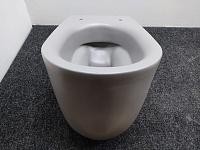 Kerasan Nolita Унитаз приставной 55x35 см безободковый, с креплением, без сиденья, цвет: Grigio matt 531859