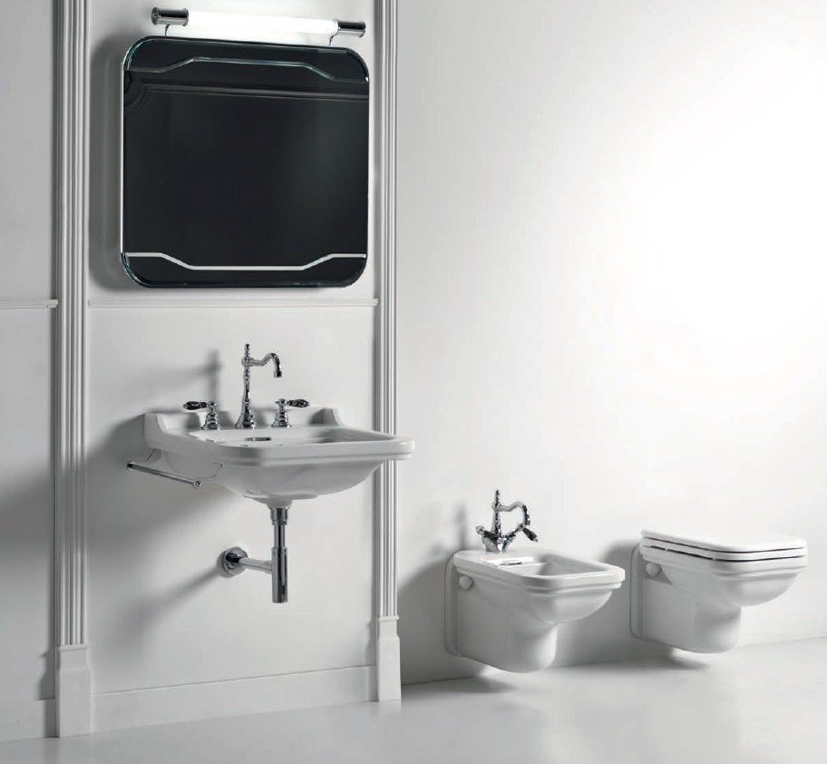 Kerasan Waldorf Унитаз подвесной 55x37 см, без сидения и крепления, цвет: Bianco lucido 411501