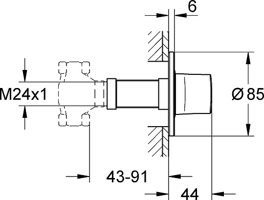 Grohe Ondus Запорный вентиль, цвет: хром 19444000
