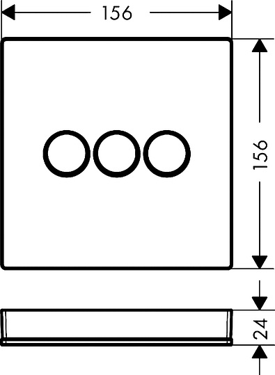 Hansgrohe ShowerSelect Glass Переключатель потоков, 3 потребителя, наружная часть, цвет: хром/белый 15736400