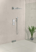 Hansgrohe ShowerSelect Glass Переключатель потоков, 3 потребителя, наружная часть, цвет: хром/белый 15736400