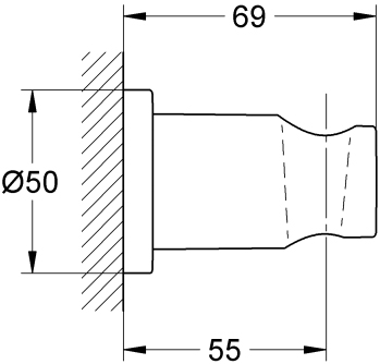 Grohe Rainshower Настенный держатель 5х6,9хh5 см, цвет: бежевый матовый 27074EN0
