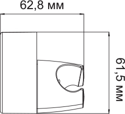 Wasserkraft Настенный держатель 6,15х6,28хh3,4 см, цвет: хром A014