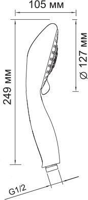 Wasserkraft Душевой гарнитур 15,5х18,9хh66,8 см, цвет: хром A004