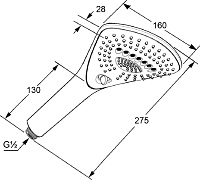 Kludi Fizz Душевая лейка с 3 режимами струи, цвет: белый 6770043-00