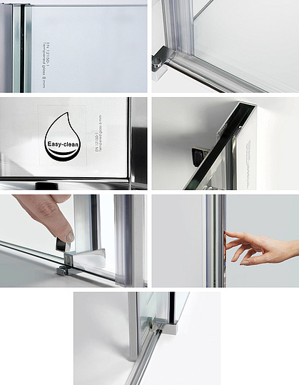 Душевая дверь в нишу Wasserkraft Alme  120 см 15R05