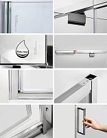 Душевая дверь в нишу Wasserkraft Berkel  110 см 48P13