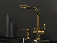 Paulmark Essen Смеситель для кухни с гибким изливом, цвет: золото Es213011-G