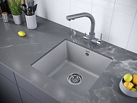 Paulmark Essen Смеситель для кухни с гибким изливом, цвет: серый металлик Es213011-402