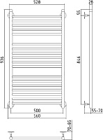 Стилье Универсал-53 Полотенцесушитель водяной для ГВС 56x93,6h см, цвет: без покрытия 00653-1050