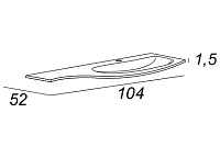 Мебельная раковина Cezares Sting 104 R Extra light 82408