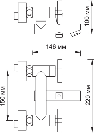 Смеситель Wasserkraft Weser  для ванны с душем 7801
